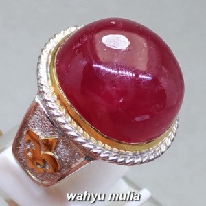 Batu Cincin Akik Ruby Merah Delima Jumbo Besar Ct Montok Asli Kode