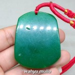 Pendant Kalung Batu Giok Hijau Jade Ukir Macan Asli Kode Wahyu