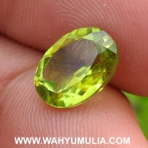 Batu Permata Warna Hijau Peridot kode 364 Wahyu Mulia