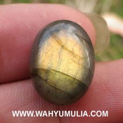 Batu Akik Labradorite inden Kuning  Emas  Kode 473 Wahyu 