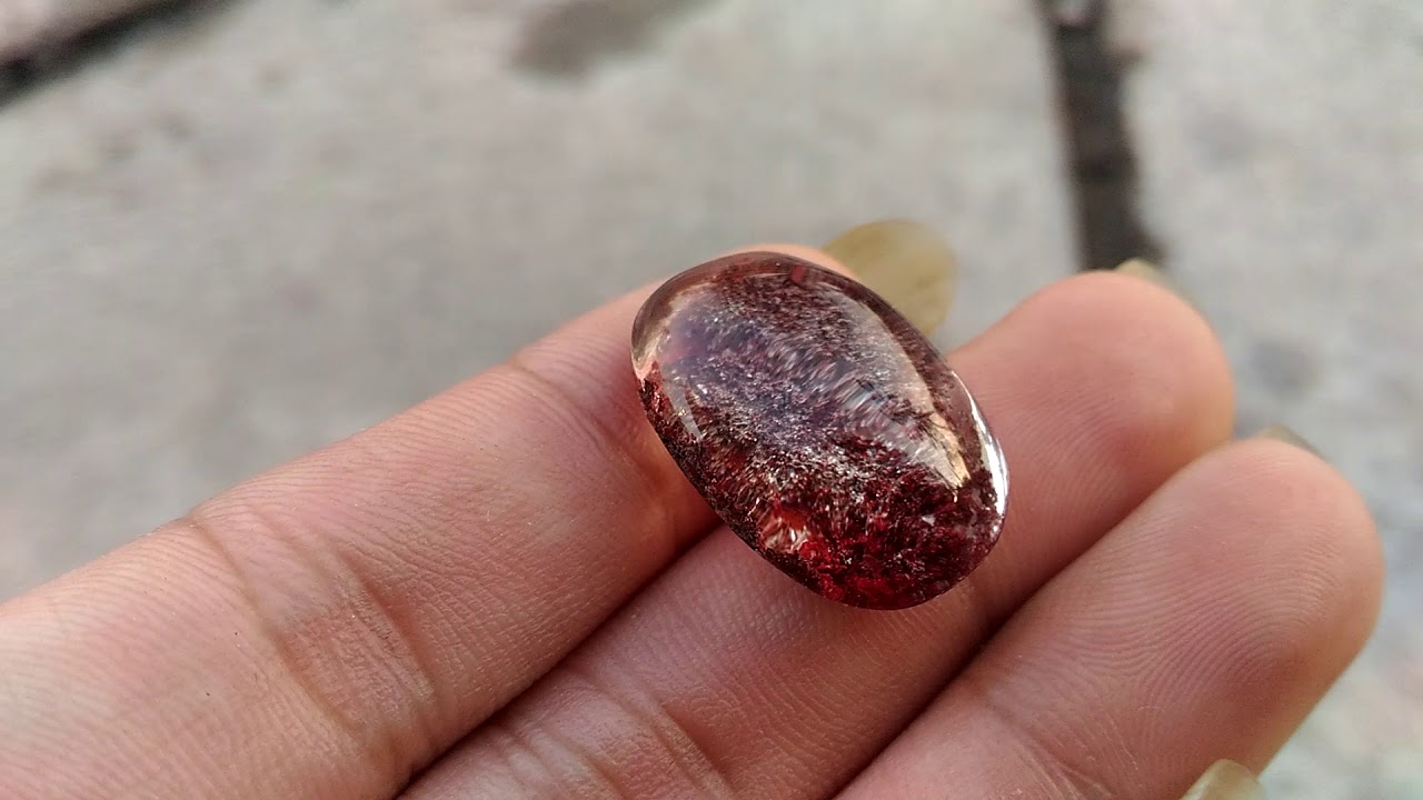 Batu Kecubung karang – Phantom Quartz Asli (Kode:615 