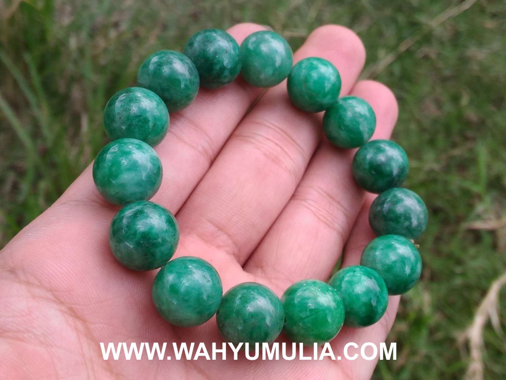 Gelang Batu Giok Jade Asli (Kode:487) - Wahyu Mulia