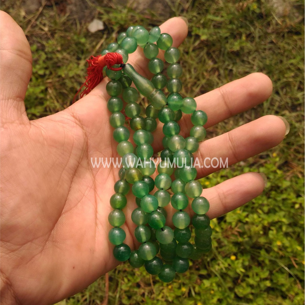 Tasbih Batu Akik Hijau Kristopas 99(Kode:478) - Wahyu Mulia