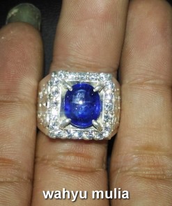 batu cincin blue safir asli