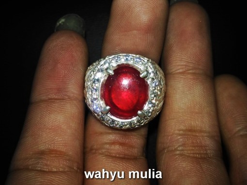 batu cincin merah delima ruby dijual