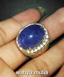 gambar foto batu cincin blue tanzanite mirip blue safir