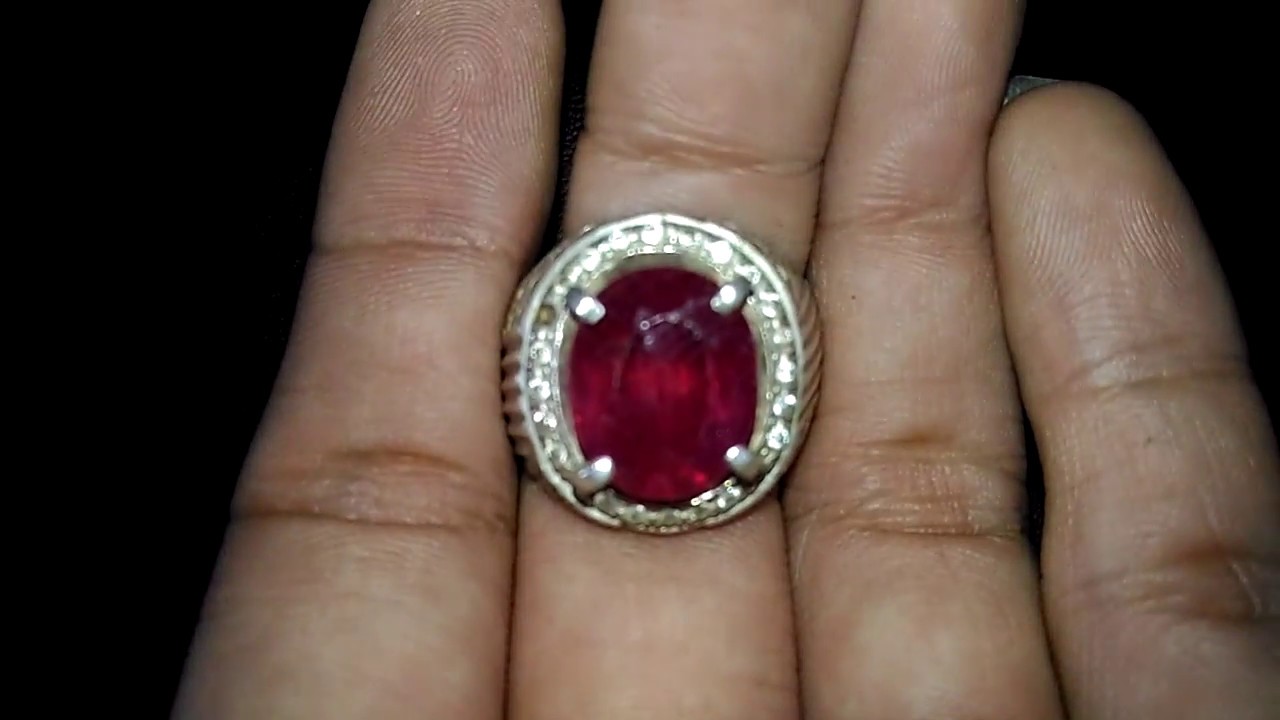 Cincin Batu Permata Ruby Mirah Kristal Asli (kode:692 