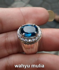harga batu cincin london blue topaz asli natural dijual
