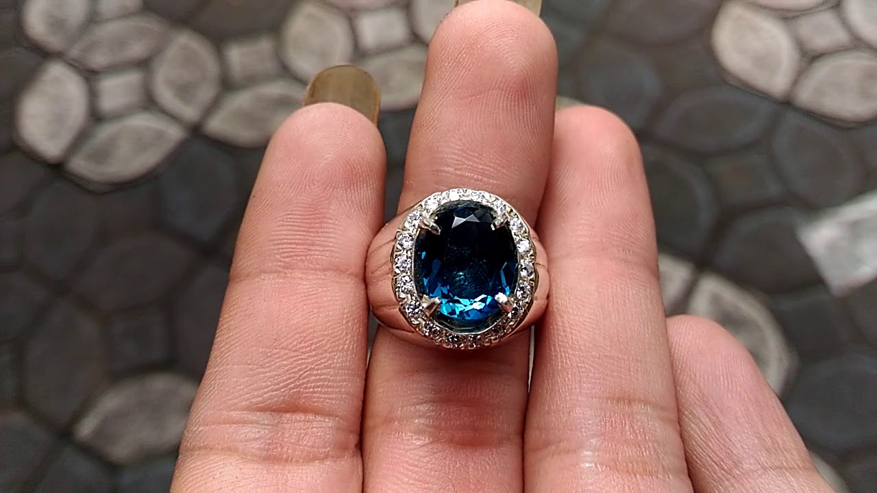 Batu Permata London Blue Topaz Natural Asli (kode:700) - Wahyu Mulia