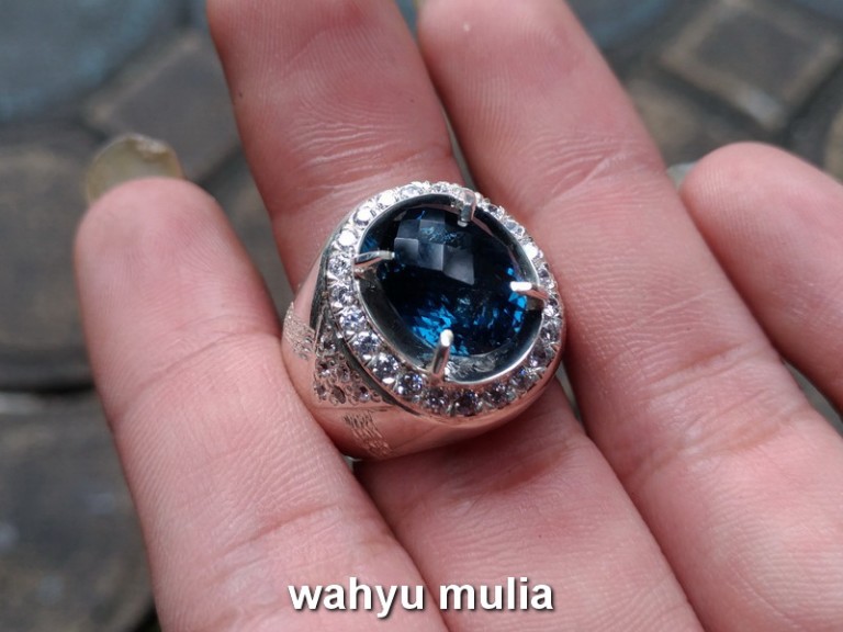 Batu Permata London Blue Topas Asli Kode728 Wahyu Mulia 5123