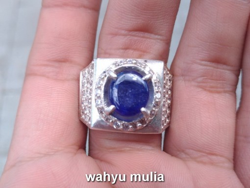 ual batu cincin blue safir sapphire asli