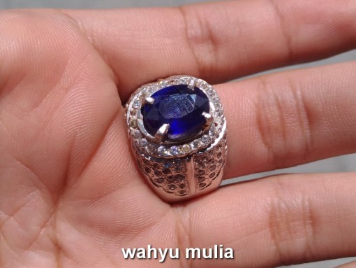 jual batu cincin permata royal blue safir ceylon asli