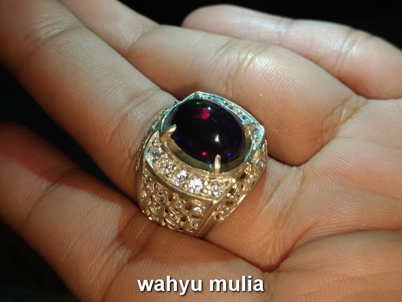 Batu Kalimaya Black Opal Jarong Asli (kode:741) - Wahyu Mulia