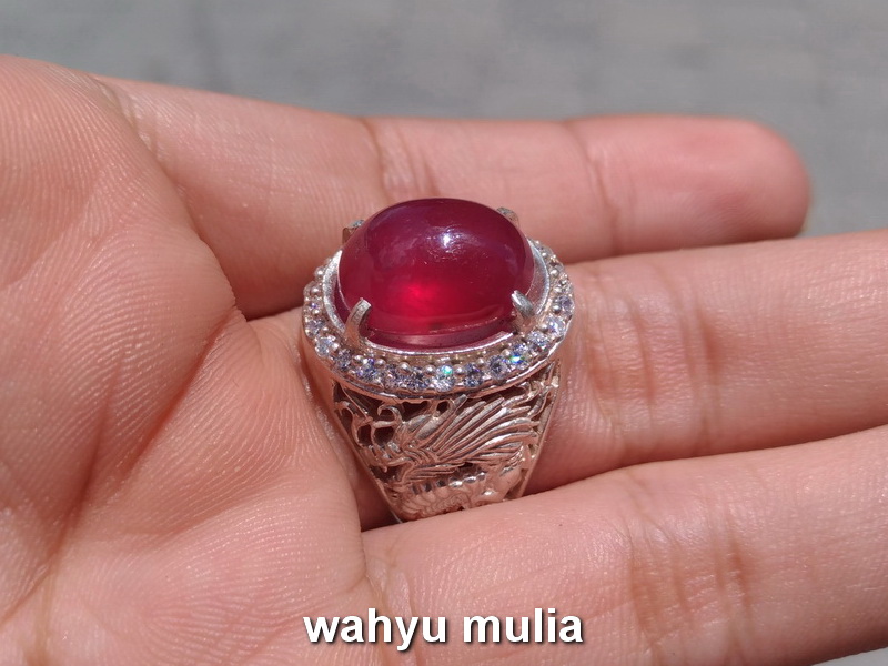  Batu  Permata Natural Ruby  Merah Delima Asli kode 738 