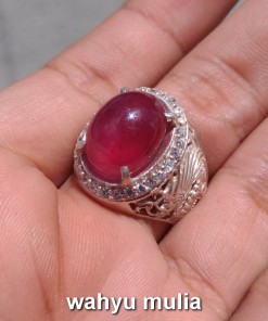 cincin batu permata ruby merah delima