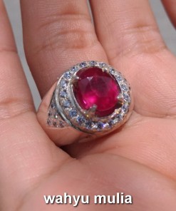cincin batu permata ruby murah asli bersertifikat