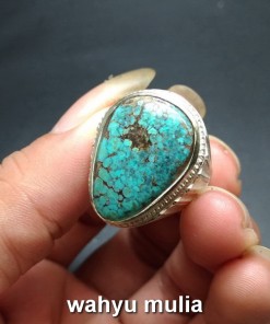 gambar batu akik cincin pirus virus phirus warna biru