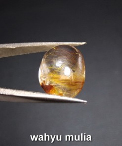 khasiat batu akik kecubung rambut emas kegunaan