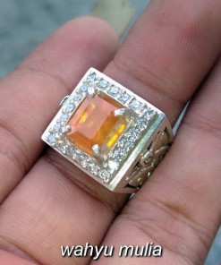jual batu cincin orange safir natural