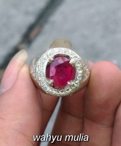jual batu cincin ruby merah delima asli
