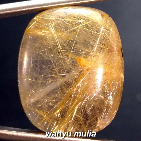 batu kecubung rambut emas asli ukuran besar