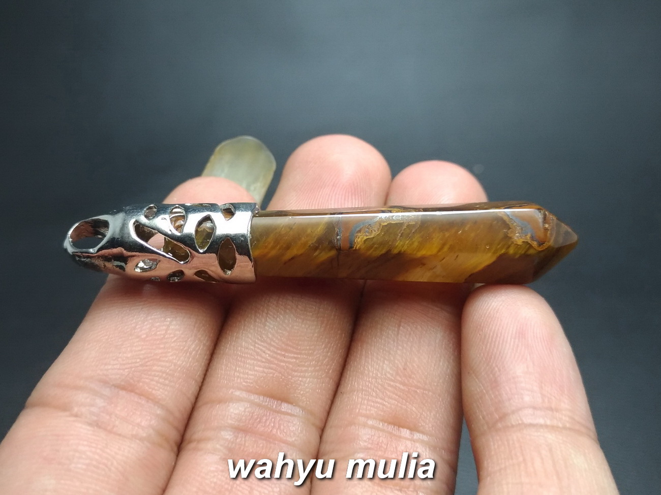 liontin Batu Tiger Eye Model Pensil asli kode 836 