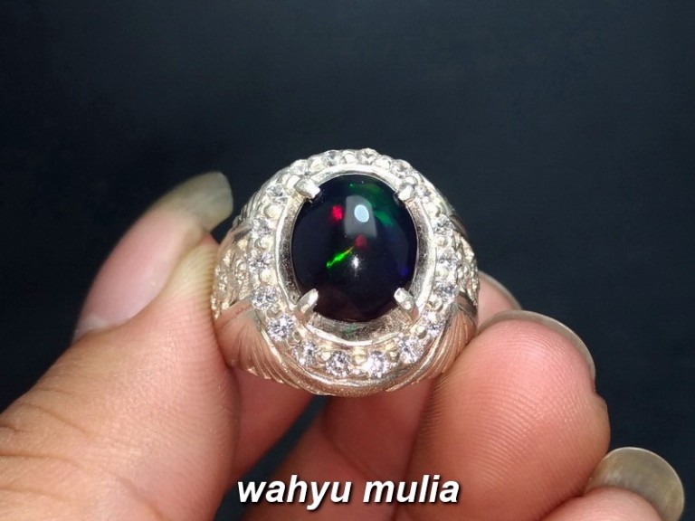  Batu  Akik Black  Opal  Kalimaya hitam  asli kode 826 