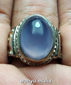 jual batu cincin blue chalcedony anggur spirtus biru langit asli baturaja