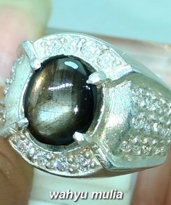 batu cincin black safir star bangsing kresnadana asli natural bagus harga murah_1