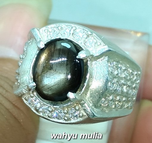 batu cincin black safir star bangsing kresnadana asli natural bagus harga murah_1