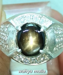 batu cincin black safir star bangsing kresnadana asli natural bagus harga murah_2