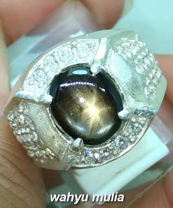 batu cincin black safir star bangsing kresnadana asli natural bagus harga murah_3