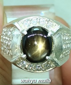 batu cincin black safir star bangsing kresnadana asli natural bagus harga murah_6