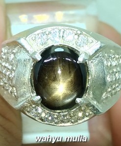 batu cincin black safir star bangsing kresnadana asli natural bagus harga murah_7