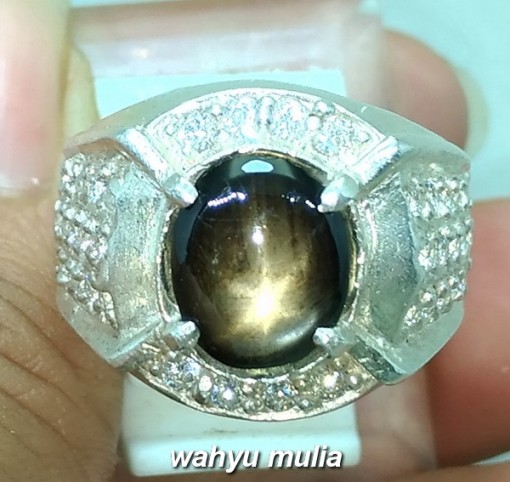 batu cincin black safir star bangsing kresnadana asli natural bagus harga murah_8