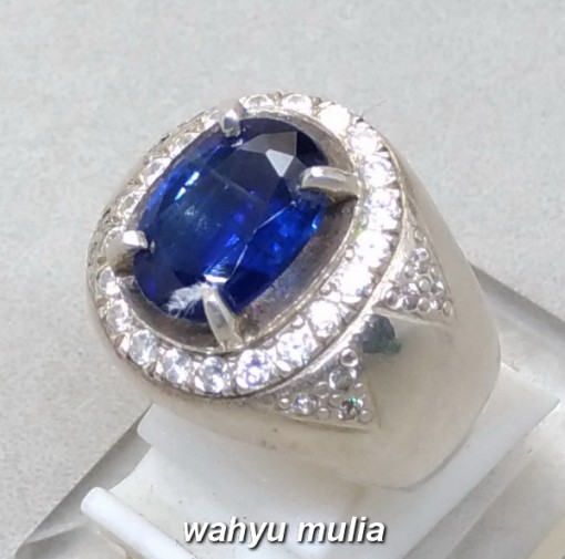 batu cincin permata blue safir australi natural kyanite asli bagus harga murah_1