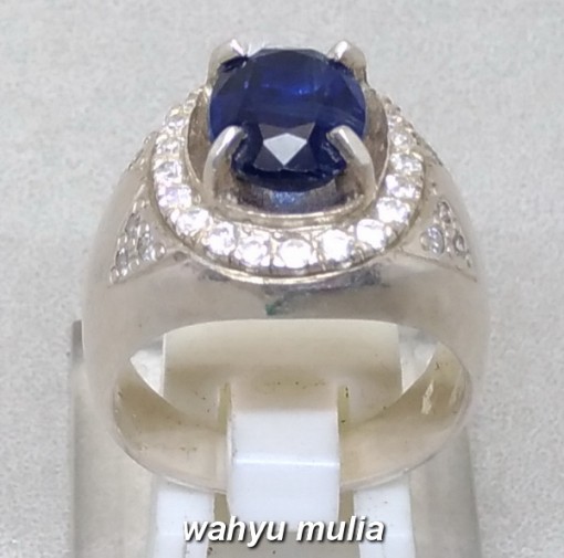 batu cincin permata blue safir australi natural kyanite asli bagus harga murah_3