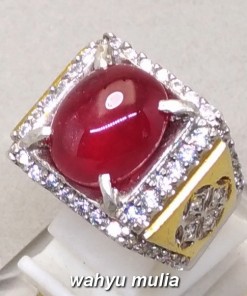 batu cincin permata merah delima ruby asli_1