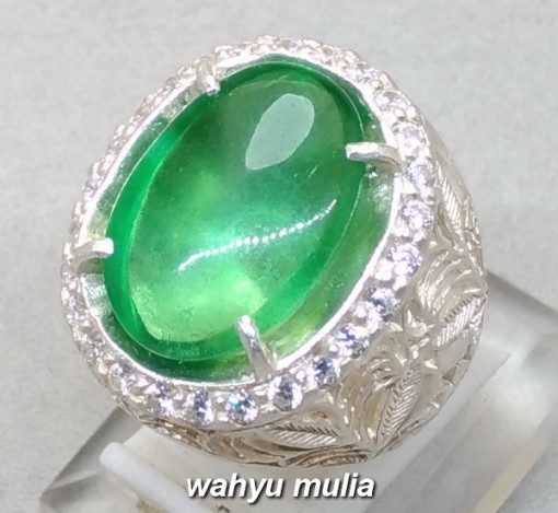 batu cincin permata natural green fluorite asli bagus harga murah_1