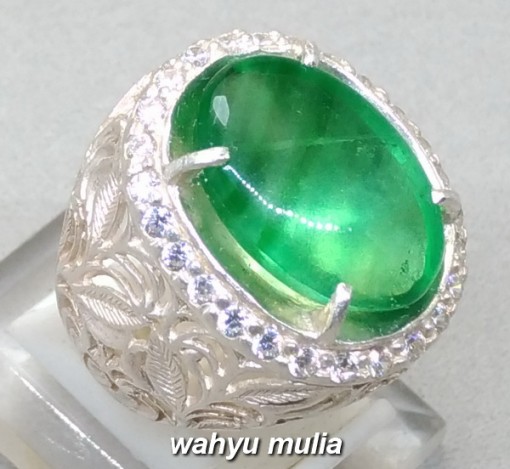 batu cincin permata natural green fluorite asli bagus harga murah_2