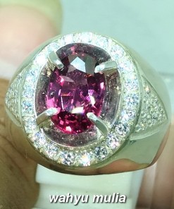 batu cincin permata purplish pink garnet asli natural bagus harga murah_2