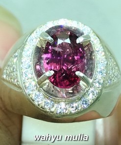 batu cincin permata purplish pink garnet asli natural bagus harga murah_3