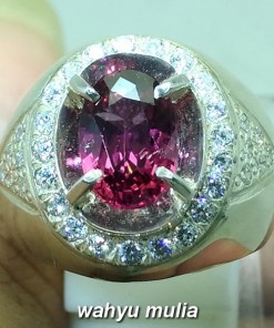 batu cincin permata purplish pink garnet asli natural bagus harga murah_6