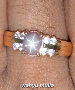 cincin batu pink star safir cewek asli_4