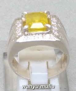 gambar batu cincin permata yellow safir asli natural
