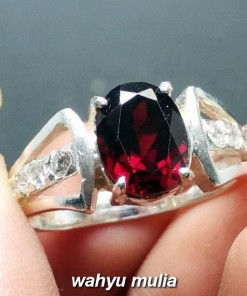 jual batu cincin permata red garnet ring cewek yang bagus