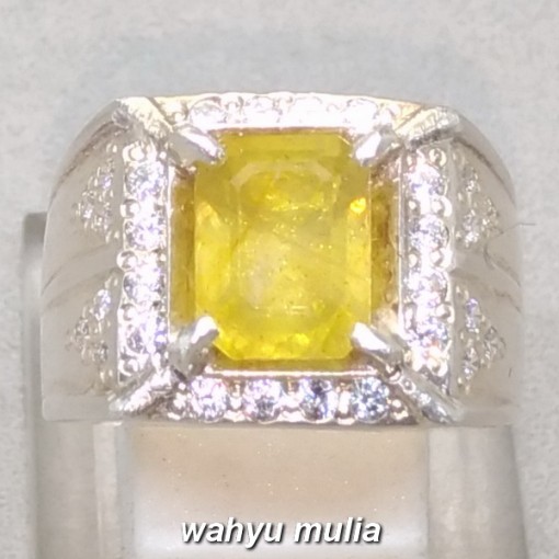 jual batu cincin permata yellow safir asli yakut kuning