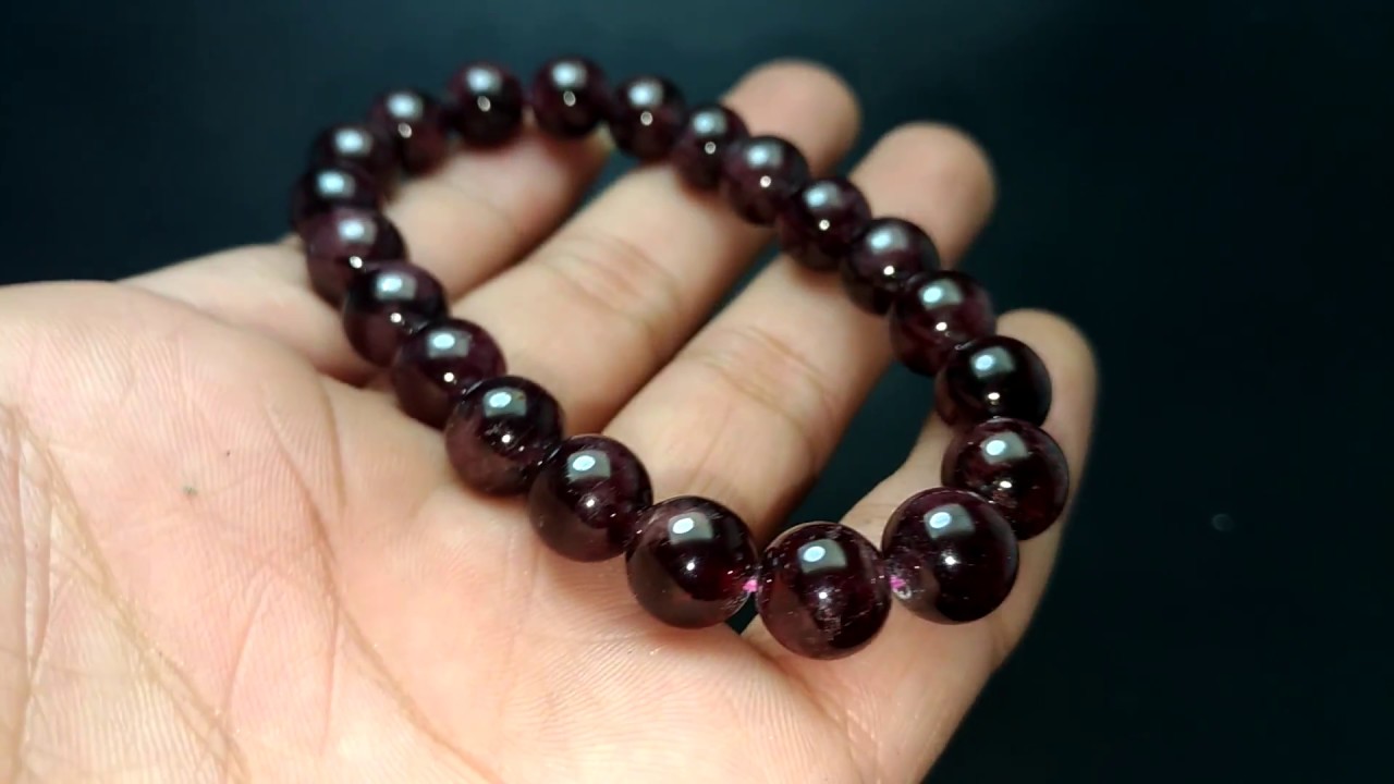  Gelang  Batu  Garnet  Asli Kode 884 Wahyu Mulia