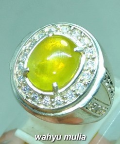 batu cincin greenish yellow safir asli_1