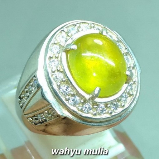 batu cincin greenish yellow safir asli_2
